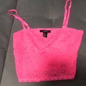 Crop top bright pink